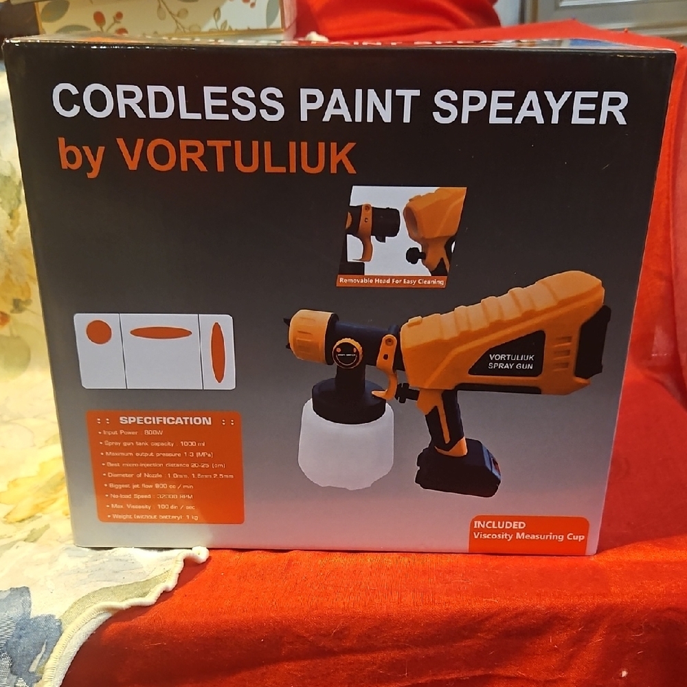 VORTULIUK Cordless Paint Sprayer-NEEDS Dewalt 20v lithium battery-NOT INCLUDED